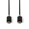 Nedis CCBW64700AT10 propojovací kabel USB 3.2 (Gen1), zástrčka USB C - zástrčka USB C, 1 m, antracit