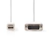 Nedis propojovací kabel zástrčka Mini DisplayPort – zásuvka DVI-D 24+1 pin, 2 m, bílá (CCGP37700WT20)