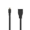 Nedis High Speed HDMI™ kabel zástrčka HDMI micro - zásuvka HDMI , 0.2 m, černá (CVGP34790BK02)