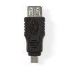 Nedis CCGB60901BK adaptér zástrčka USB micro B - zásuvka USB A