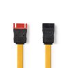 Nedis SATA datový kabel, 6 Gb/s, SATA 7-pin zásuvka - SATA 7-pin zástrčka, 1 m, žlutá (CCGP73205YE10)