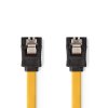 Nedis SATA datový kabel, 6 Gb/s, SATA 7-pin zásuvka - SATA 7-pin zásuvka, 0.5 m, žlutá (CCGP73250YE05)