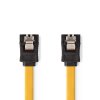 Nedis SATA datový kabel, 6 Gb/s, SATA 7-pin zásuvka - SATA 7-pin zásuvka, 1 m, žlutá (CCGP73250YE10)