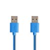 Nedis propojovací kabel USB 3.0 zástrčka USB A - zástrčka USB A, 2 m, modrá (CCGP61000BU20)