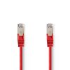 Nedis síťový kabel SF/UTP CAT5e, zástrčka RJ45 - zástrčka RJ45, 15 m, červená (CCGP85121RD150)