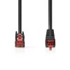 Nedis síťový kabel SF/UTP CAT6, zástrčka RJ45 - zástrčka RJ45 úhlová, 3 m, černá (CCGP85227BK30)