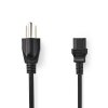 Nedis napájecí kabel zástrčka typ A (USA) - IEC320-C13 černá, 2 m (CEGL11500BK20)