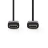 Nedis propojovací kabel USB 2.0 zástrčka USB C - zástrčka USB C, 60 W, 1 m (CCGL60700BK10)