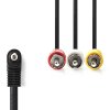 Nedis A/V kabel zástrčka Jack 4-pin 3.5 mm - zástrčka 3x CINCH, 2 m (CVGL22400BK20)
