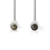 Nedis anténní kabel 90 dB zástrčka Coax - zásuvka Coax, 10 m, bílá (CSGP40000WT100)