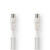 Nedis anténní kabel 120 dB zástrčka Coax - zásuvka Coax, 1.5 m, bílá (CSGP40020WT15)