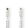 Nedis anténní kabel 120 dB zástrčka Coax - zásuvka Coax, 10 m, bílá (CSGP40020WT100)