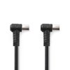 Nedis anténní kabel 120 dB úhlová zástrčka Coax - úhlová zásuvka Coax, 3 m, černá (CSGP40120BK30)