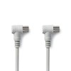 Nedis anténní kabel 90 dB úhlová zástrčka Coax - úhlová zásuvka Coax, 2 m, bílá (CSGP40100WT20)