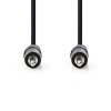 Nedis kabel zástrčka Jack 3.5 mm - zástrčka Jack 3.5 mm, 2 m, černá (CAGL22000BK20)