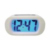 Stolní digitální budík s LCD displejem, modře podsvícený, opakované buzení, bílá, Balance 262813