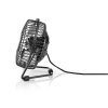 Nedis FNDK1BK10 stolní mini USB ventilátor 10 cm s kovovým tělem, černý