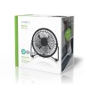 Nedis FNDK1BK10 stolní mini USB ventilátor 10 cm s kovovým tělem, černý