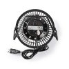 Nedis FNDK1BK10 stolní mini USB ventilátor 10 cm s kovovým tělem, černý