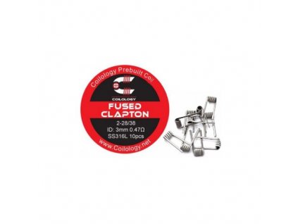 Předmotané spirálky coilology fused clapton SS316L 0,47 ohm