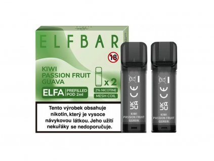 9210 elf bar elfa pods cartridge 2pack kiwi passion fruit guava 20mg