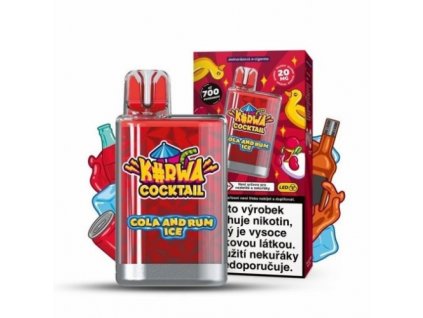 kurwa cocktail jednorazova e cigareta 20 mg ml cola and rum ice