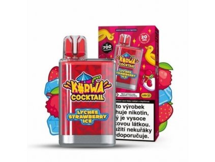 kurwa cocktail jednorazova e cigareta 20 mg ml lychee strawberry ice