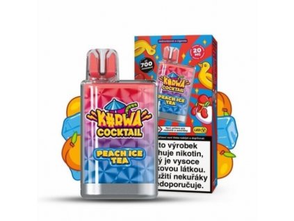 kurwa cocktail jednorazova e cigareta 20 mg ml peach ice tea