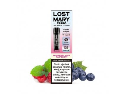 lost mary tappo pods cartridge 1pack blueberry sour raspberry 17mg
