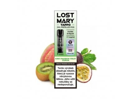 lost mary tappo pods cartridge 1pack kiwi passion fruit guava 17mg