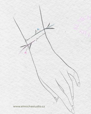 Volné květinové náramky, které nesou jména dětí nebo blízkých. Každý motiv vzniká individuálně – podle tebe, tvého příběhu...