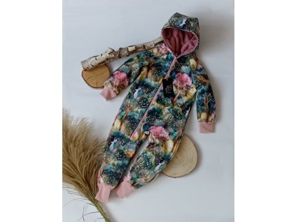 Zimní softshellový overal pohádkový les  Zimní softshellový overal pohádkový les
