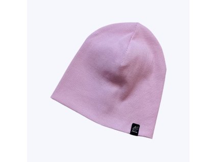 Dívčí žebrovaná čepice BABY PINK
