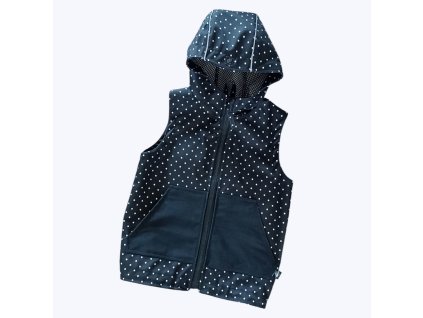 Jarní softshellová vesta BLACK DOTS