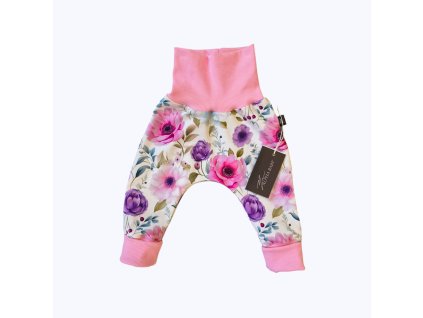 Dívčí baggy tepláky FLOWERS