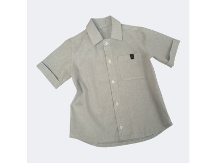 Lněná košile CHAMBRAY SVĚTLE MODRÁ