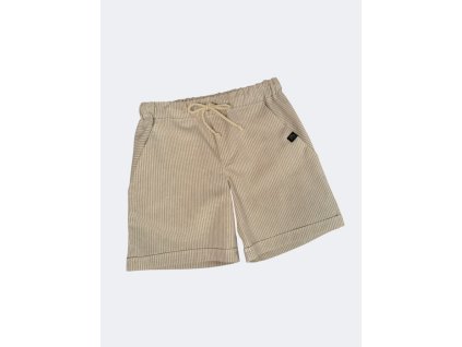 Lněné kraťasy STRIPES CHAMBRAY