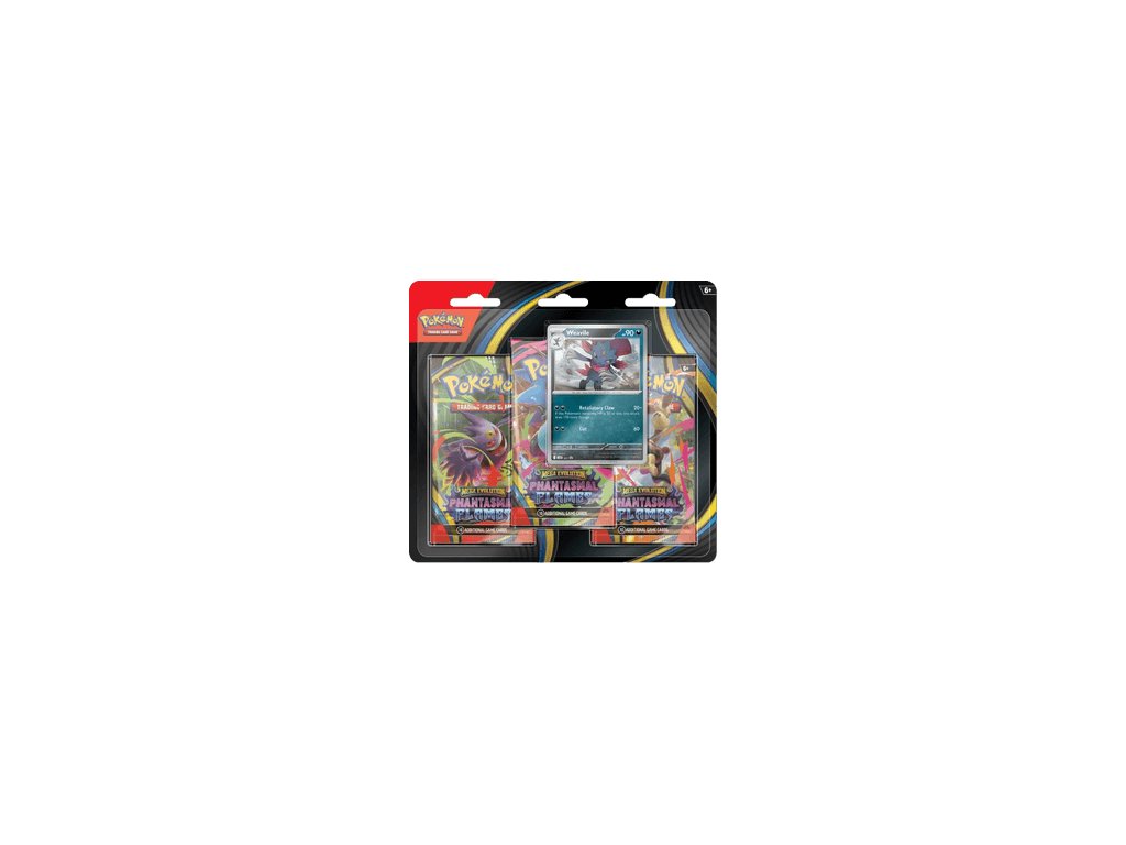Pokémon TCG: Mega Evolution—Phantasmal Flames – Weavile 3-Pack Blister