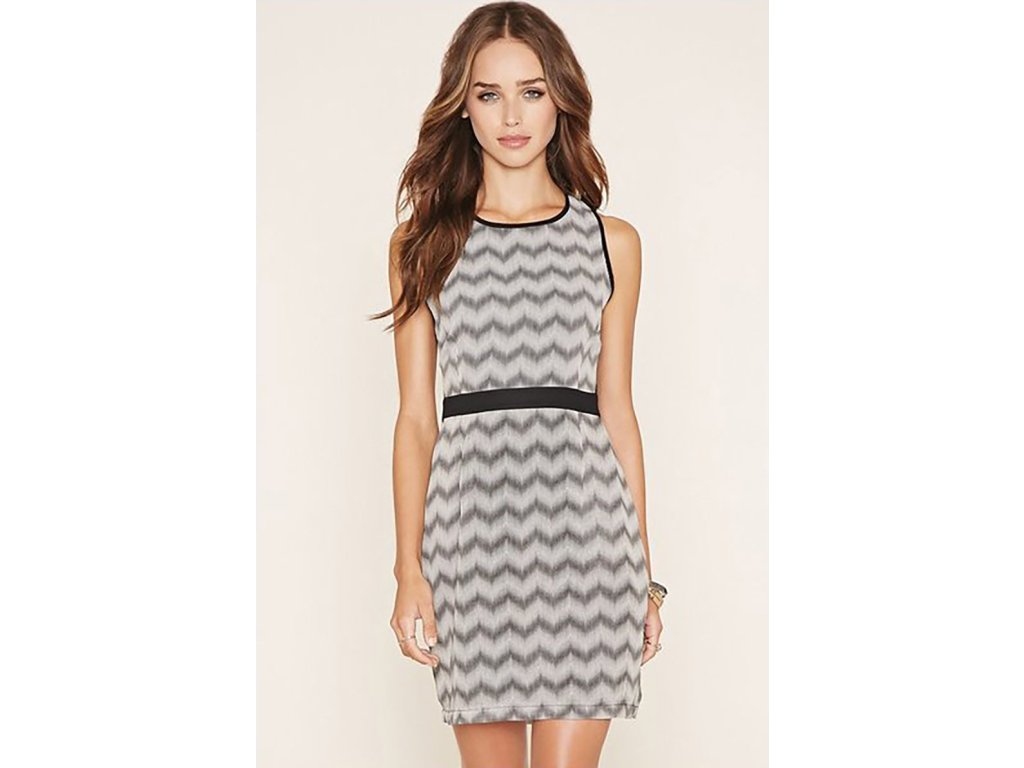 Forever 21 šaty Colorblocked Chevron Print FE1
