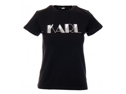 KL139 Karl Lagerfeld dámské tričko Studio 54 Logo černé (1)