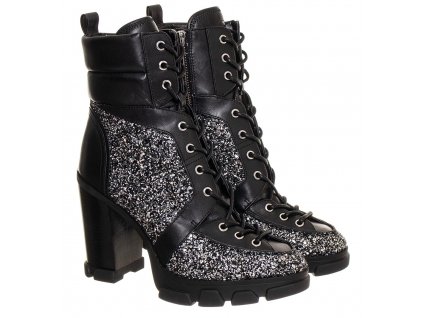 MK224 Michael Kors dámské kotníkové boty Ridley Lace Up Bootie Chunky Glitter (1)