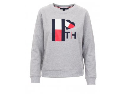 TH122 Tommy Hilfiger dámská mikina šedá (1)