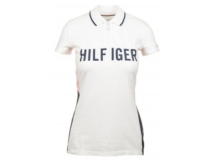 TH33 Tommy Hilfiger dámské polo tričko bílé (1)