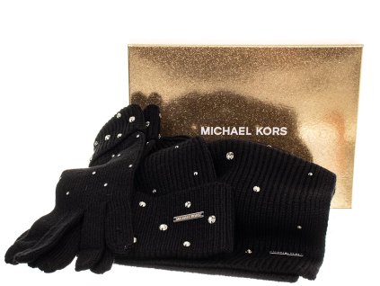 19443 Michael Kors dámský set čepice, šála, rukavice Fashion Avenue 539442