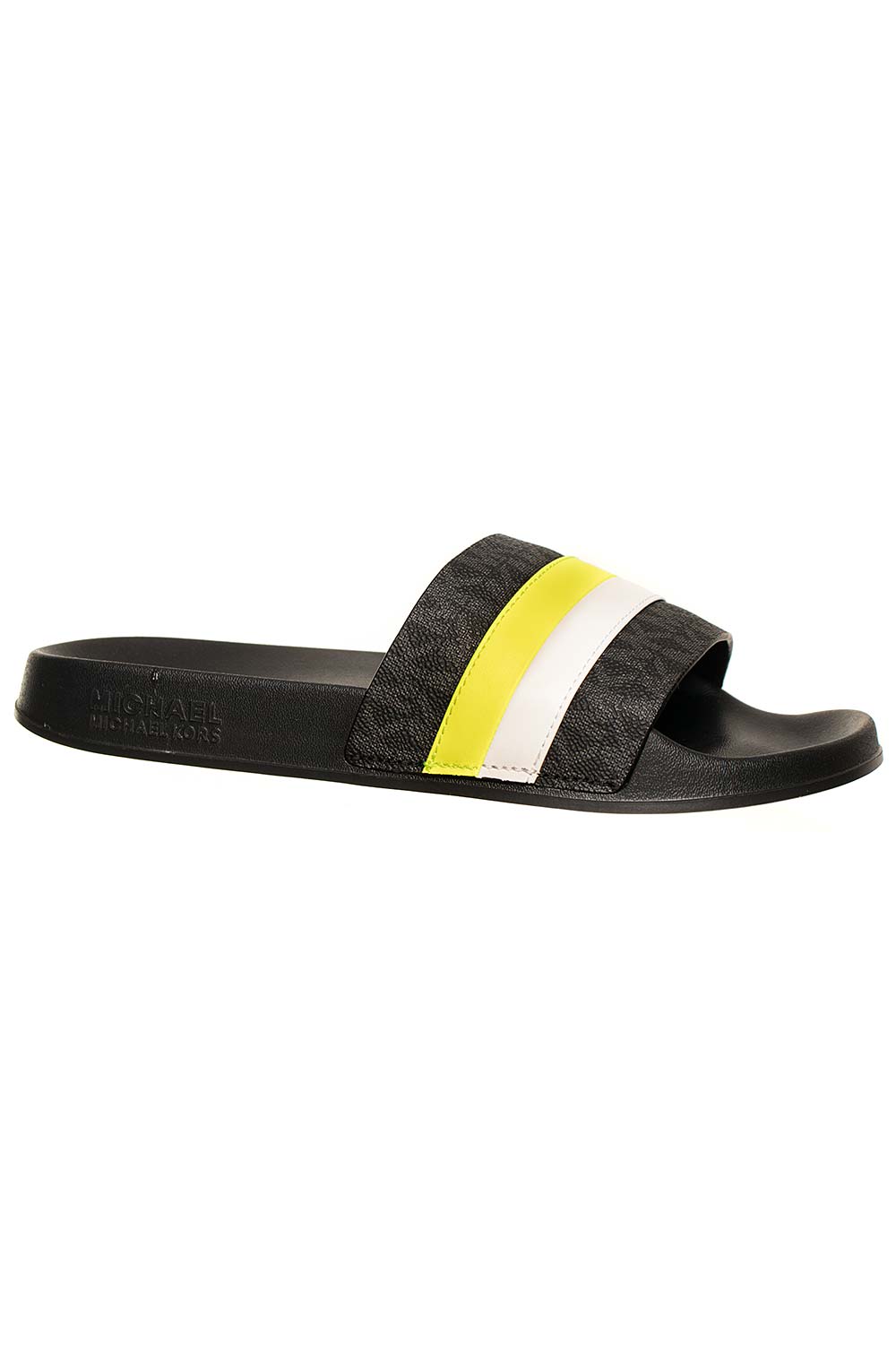 Michael Kors dámské pantofle černé s neon žlutou Velikost: EU 41