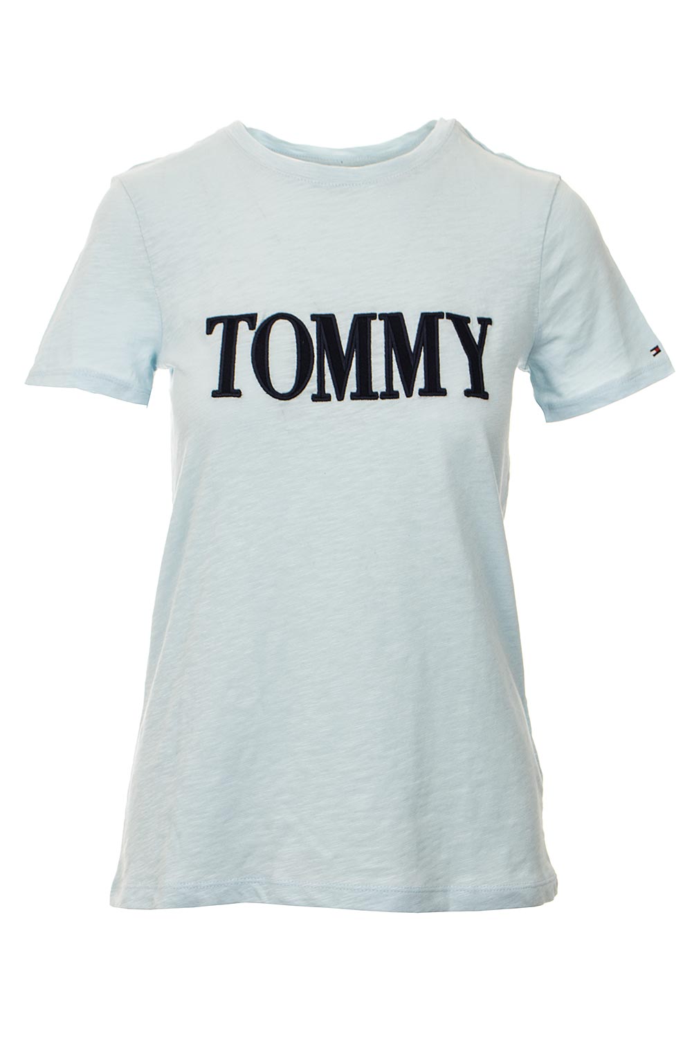 Tommy Hilfiger dámské tričko bledě modré Velikost: XS