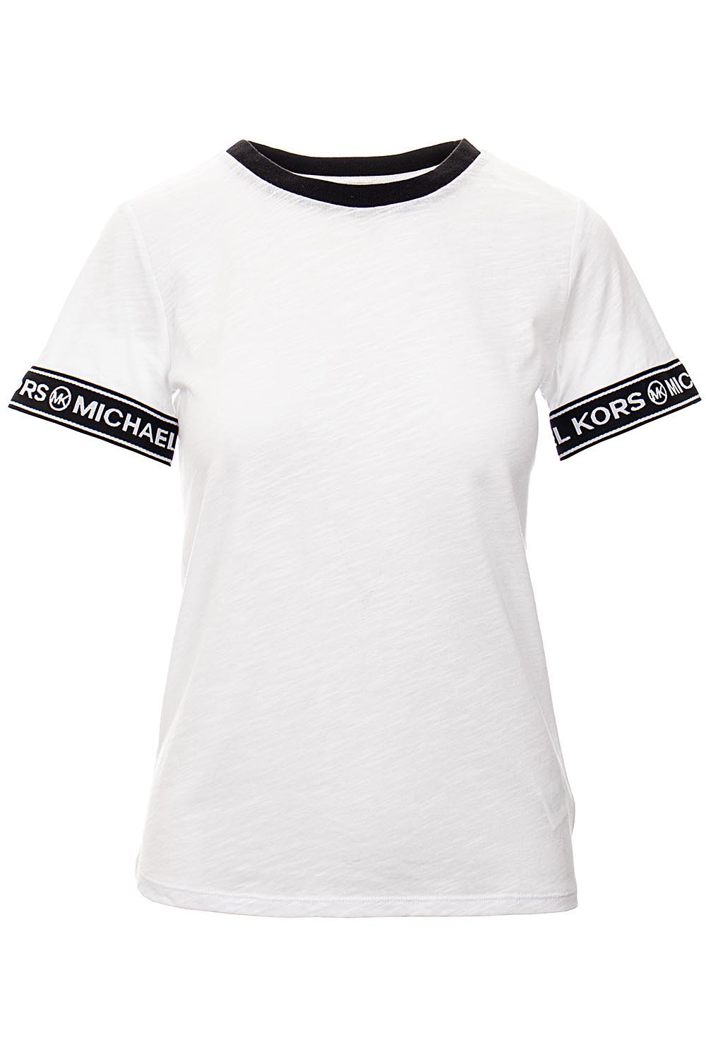 Michael Kors Dámské tričko bílé s logem na rukávu Velikost: S