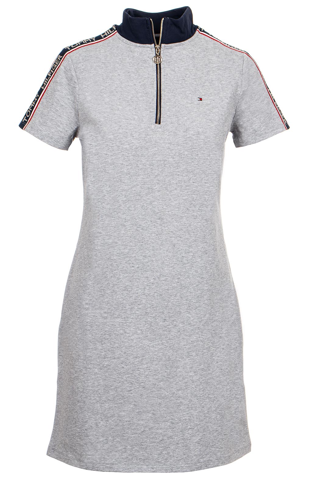 Tommy Hilfiger dámské sportovní šaty šedé žíhané Velikost: M