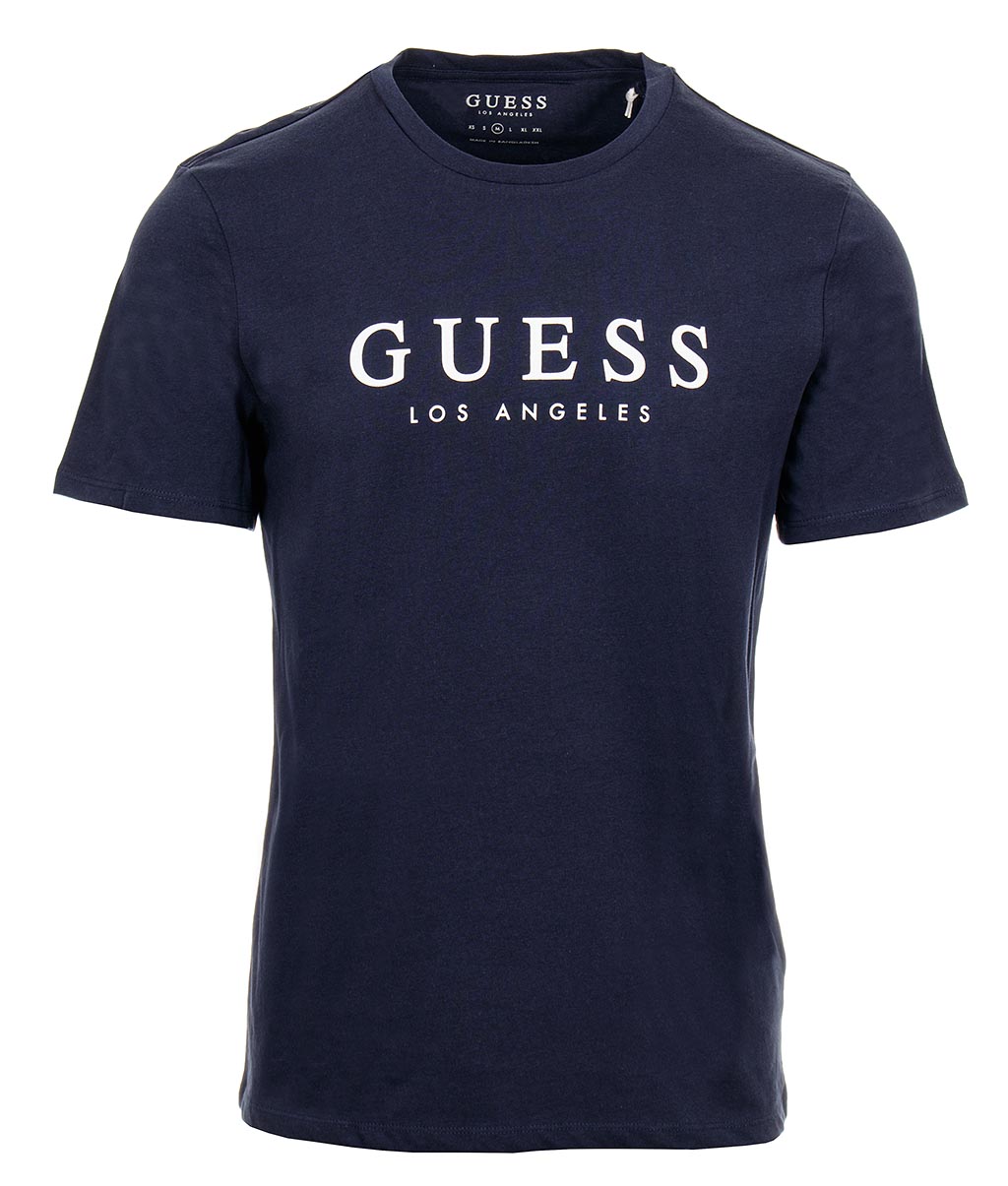 Guess pánské tričko Nic s potiskem modré Velikost: XS