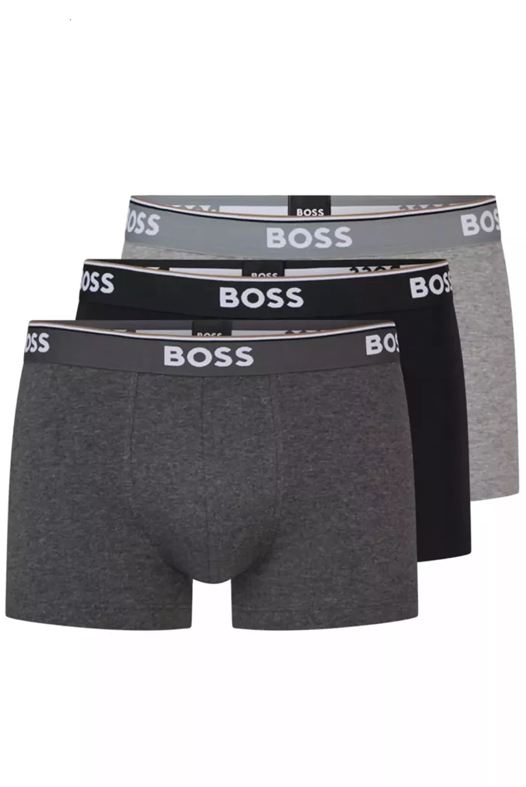 Hugo Boss pánské boxerky 3pack černé a šedé Velikost: XXL